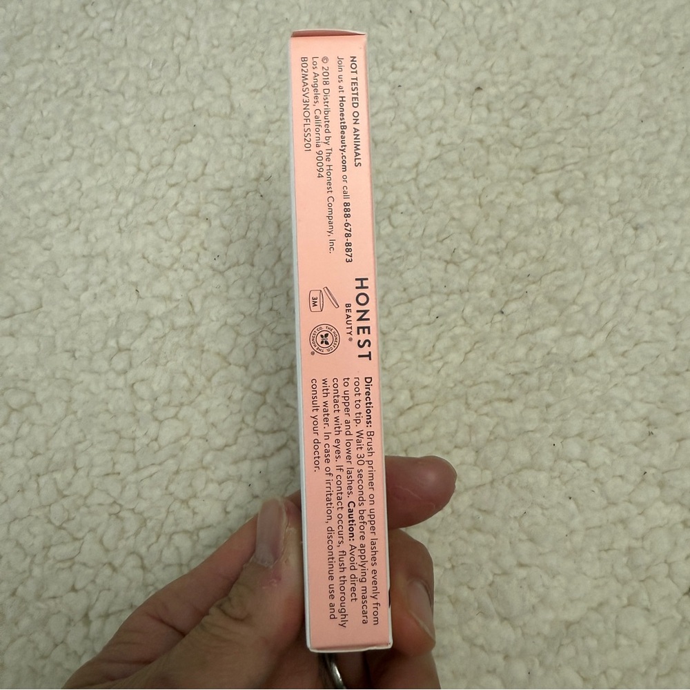 Honest Beauty 2-in-1 Extreme Length Clean Mascara + Lash Primer Black, .27 fl oz - Picture 6 of 7